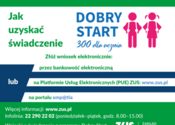 Wniosek Dobry Start – za pomocą portalu Platformy Usług Elektronicznych (PUE) ZUS