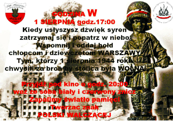 1 SIERPNIA - Pamiętajmy! Bądźmy!