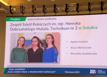 Finał Olimpiady „Warto wiedzieć więcej o ubezpieczeniach społecznych”