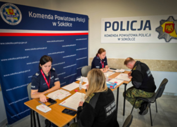 Dzień dawcy szpiku w sokólskiej komendzie policji.