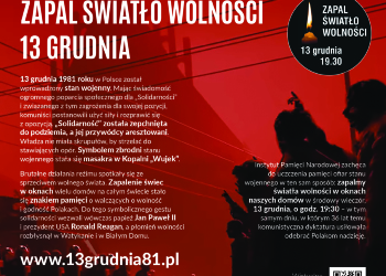 ZAPAL ŚWIATŁO WOLNOŚCI 13 GRUDNIA