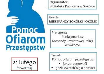 Pomoc ofiarom przestępstw - spotkanie w bibliotece