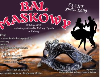 Zaproszenie na Bal Maskowy w Kuźnicy