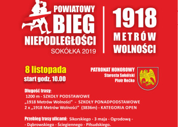 III Powiatowy Bieg Niepodległości - Zapisy TYLKO do 6.11