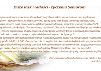 Dużo łask i radości - życzenia Seniorom