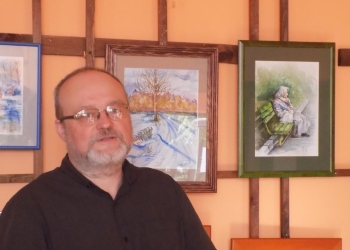 Wernisaż Wojciecha Krupy pt. 'Akwarele' w galerii bibliotecznej