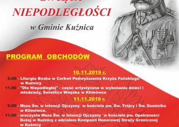 11 listopada Obchody 101. ROCZNICY ODZYSKANIA PRZEZ POLSKĘ NIEPODLEGŁOŚCI - Kuźnica