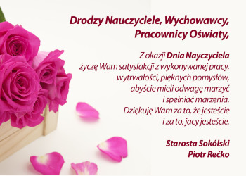 Drodzy Nauczyciele, Wychowawcy, Pracownicy Oświaty...