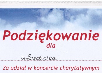 Podziękowanie dla INFO Sokółka