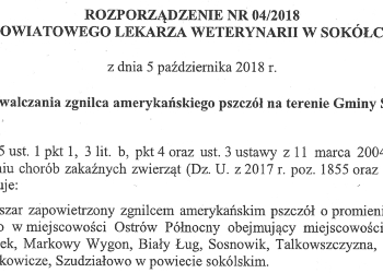 Zgnilec amerykański pszczół na terenie Gminy Szudziałowo