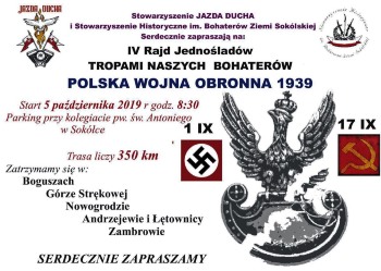 IV Rajd Jednośladów Tropami Naszych Bohaterów - WRZESIEŃ 1939