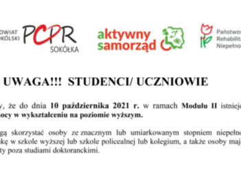 UWAGA STUDENCI / UCZNIOWIE z niepełnosprawnością