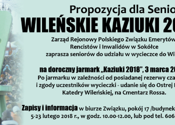 Seniorzy na Kaziukach 2018 - wycieczka