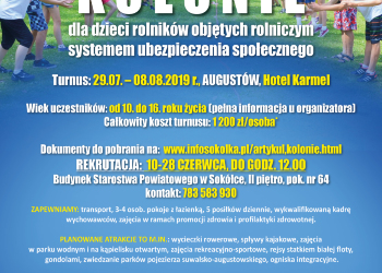 Kolonie dla dzieci rolników objętych rolniczym systemem ubezpieczenia społecznego