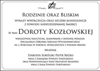 Z żalem żegnamy