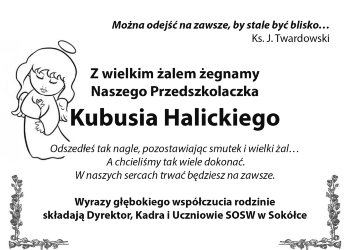 Z wielkim żalem żegnamy Przedszkolaczka Kubusia