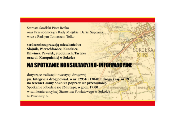 Zaproszenie na spotkanie konsultacyjno-informacyjne
