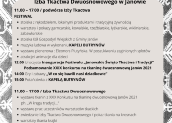 Festiwal „Janowskie Święto Tkactwa i Tradycji” 12 września
