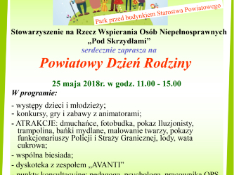Powiatowy Dzień Rodziny w parku przed Starostwem Powiatowym