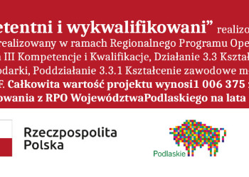 Nabór uzupełniający na kursy specjalistyczne w ramach projektu pn. „Kompetentni i wykwalifikowani”