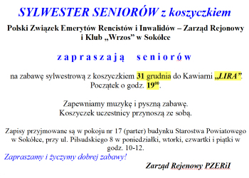 SYLWESTER SENIORÓW z koszyczkiem