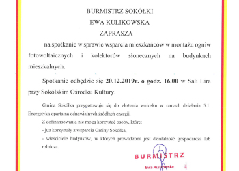 Spotkanie w sprawie wsparcia w montażu ogniw fotowoltaicznych i kolektorów słonecznych na budynkach mieszkalnych